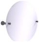 Carolina Frameless Round Tilt Mirror with Beveled Edge, Matte Gray