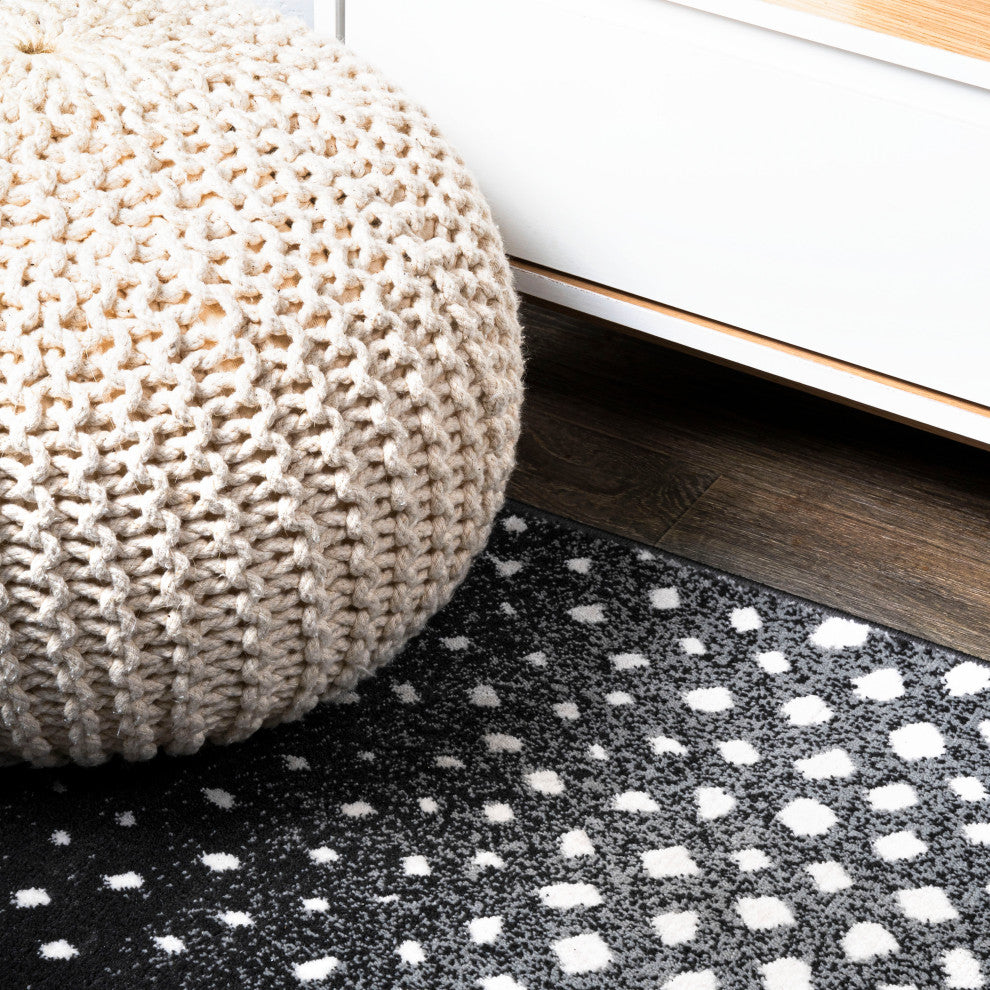 Antelope Modern Animal Black/Cream 2 ft. x 10 ft. Runner Rug