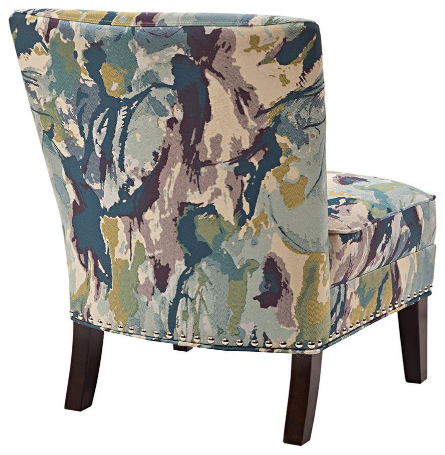Madison Park Hayden Slipper Accent Chair, Abstract Multi