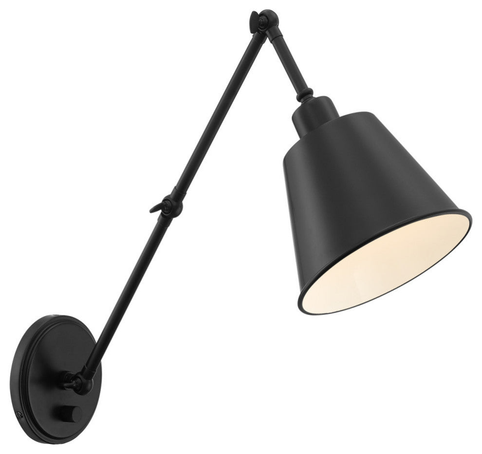Crystorama MIT-A8021-MK, 1-Light Wall Mount, Matte Black