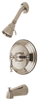 Kingston Brass Tub and Shower Faucet, Brushed Nickel