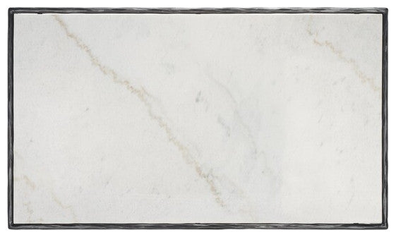 Safavieh Couture Jessa Rectangle Metal Coffee Table, Black / White