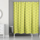 Green Floral Pattern Shower Curtain