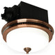 Bathroom Exhaust Fan  LED Light and Nightlight 110CFM 1.5 Sone Antique Copper