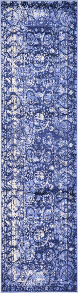 Rug Unique Loom La Jolla Blue Runner 2' 7 x 10' 0