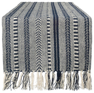 DII Navy Braided Stripe Table Runner