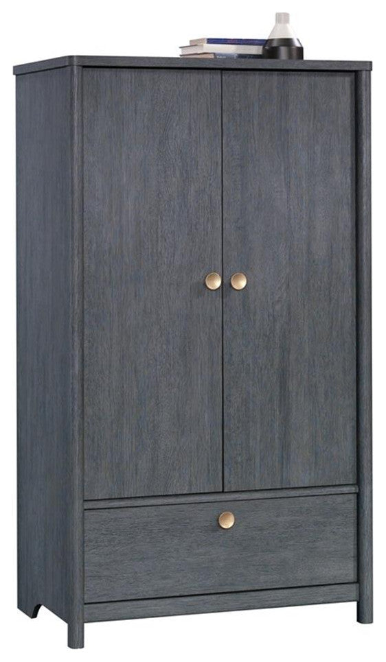 Sauder Dover Edge Engineered Wood Armoire in Denim Oak