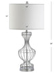 Honore 28" Metal Wire Frame Table Lamp, Chrome