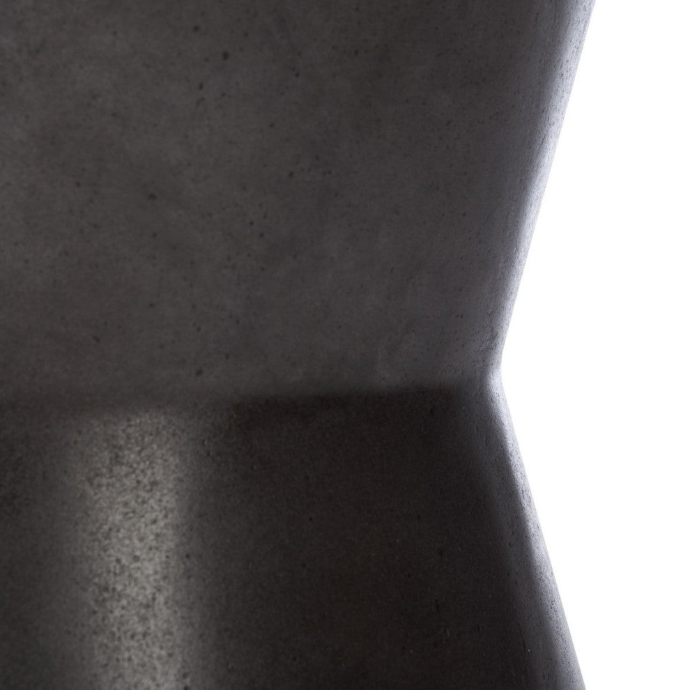 Safavieh Outdoor Torre Concrete Accent Stool Black