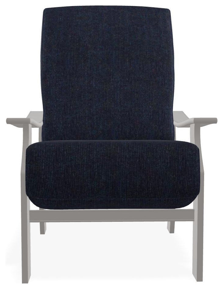 St. Catherine Deep Seat Outdoor Armchair, Indigo/Warm Gray