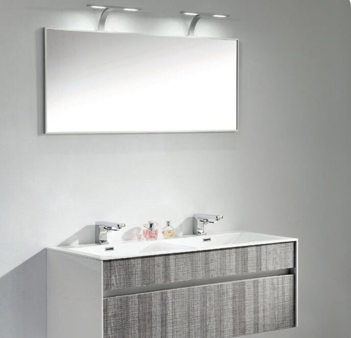 Eviva Ashy 48" Wall Mount Modern Bathroom Vanity Ash Gray White Integrated Sink
