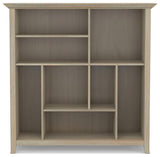 Amherst Solid Wood Multi Cube Bookcase And Storage Unit, Distressed Grey