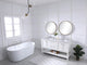 Home Living 60" Double Sink Bathroom Vanity Set, White