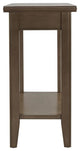 Leick Home 10505-GR Laurent Solid Wood Narrow End Table with Shelf in Smoke Gray