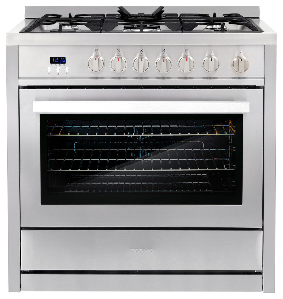 2-Piece Kitchen, 36" Gas Range and 36" Wall Mount Range Hood