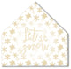 Cream Snowflakes 12x12 House Shaped Canvas