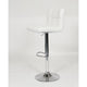 Biscc 2 Swivel Elegant PU Leather Modern Adjustable Hydraulic Bar Stools, White
