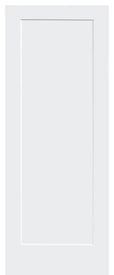 1-Panel Kimberly Bay Door, Interior Slab Shaker, White, 1.375"x24"x80"