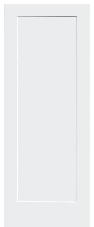 1-Panel Kimberly Bay Door, Interior Slab Shaker, White, 1.375"x24"x80"
