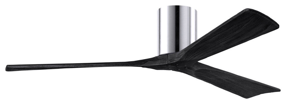 Matthews Fan, Irene-3H Ceiling Fan, Polished Chrome, 60-Inch, Matte Black Blades