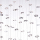 4-Light Modern Wave Rain Drop Crystal Flush Mount Chandelier