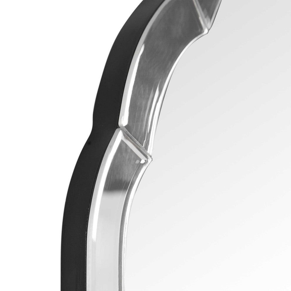 Gorgeous Frameless Venetian Arch Wall Mirror, Vanity Curved Glass Frame
