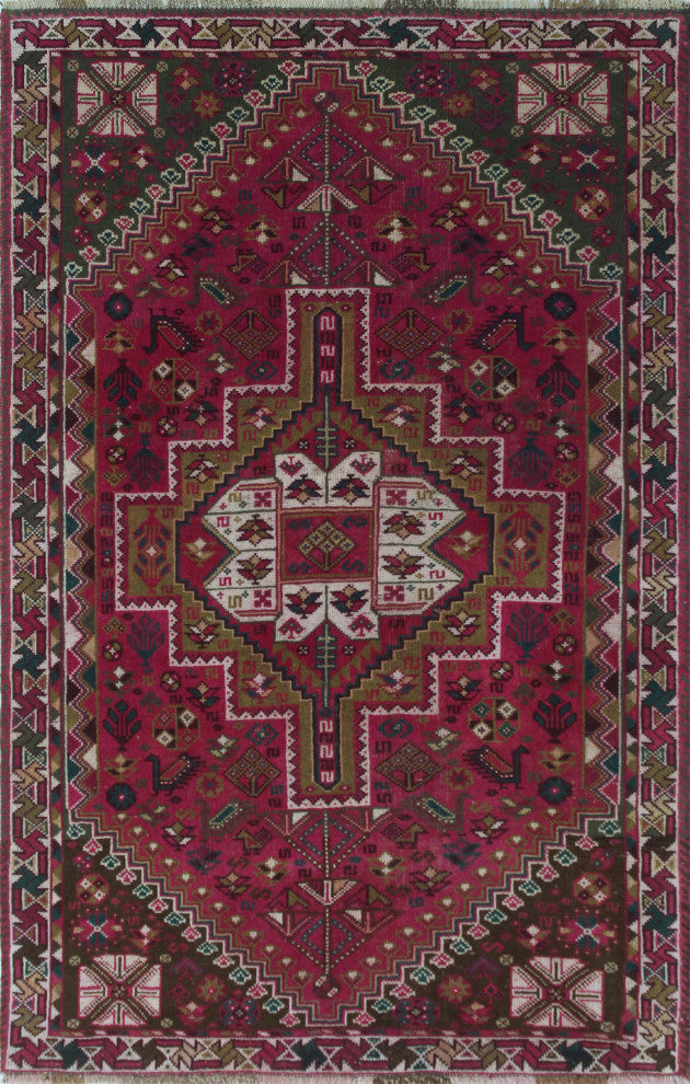 Fine Vintage Distressed Osei Pink Rug