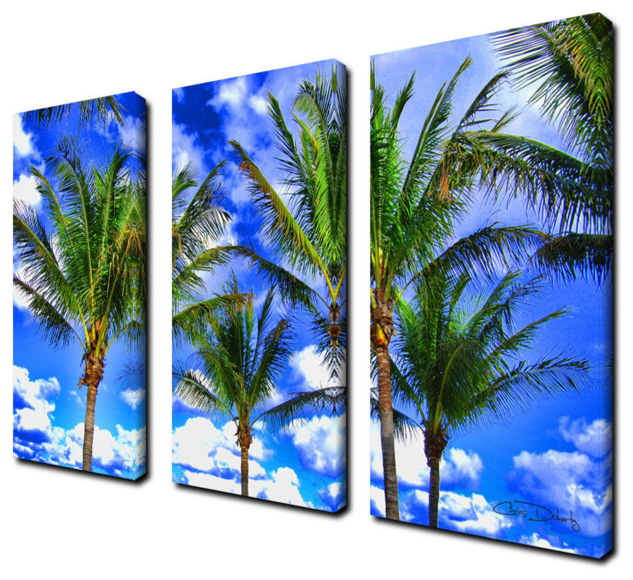 Ready2hangart 'Shady Palms' 3-piece Canvas Wall Art