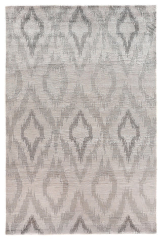 Bamboo Silk Hand-Knotted Light Silver/Gray Area Rug, 8'x10'