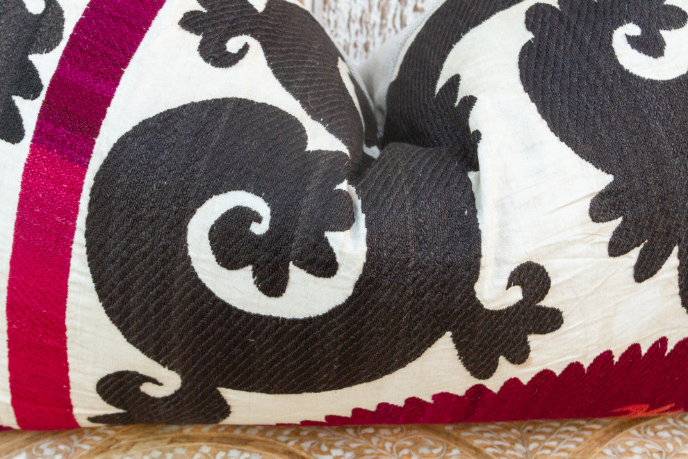 Mehra Bukhara Suzani Lumbar Pillow