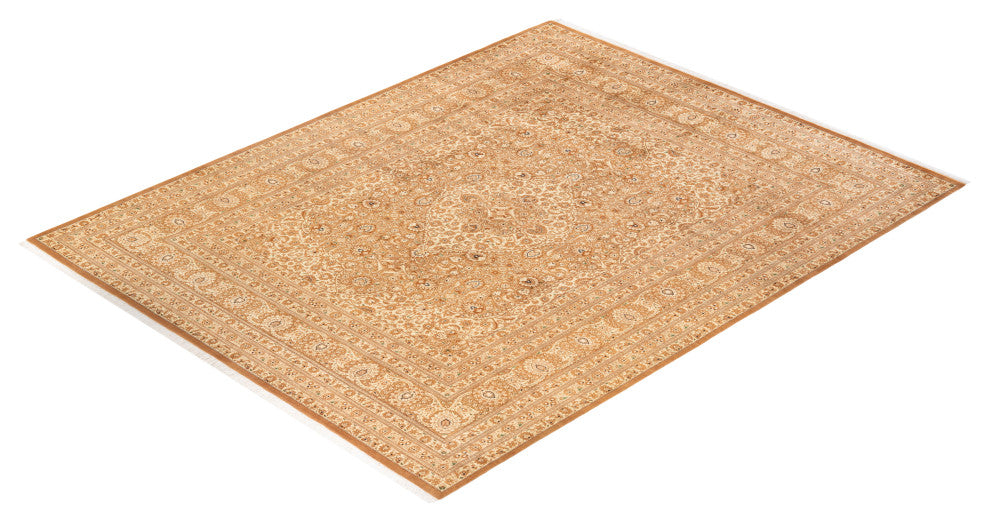 Pawar One-of-a-Kind Hand-Knotted Area Rug Yellow, 8'1"x10'4"