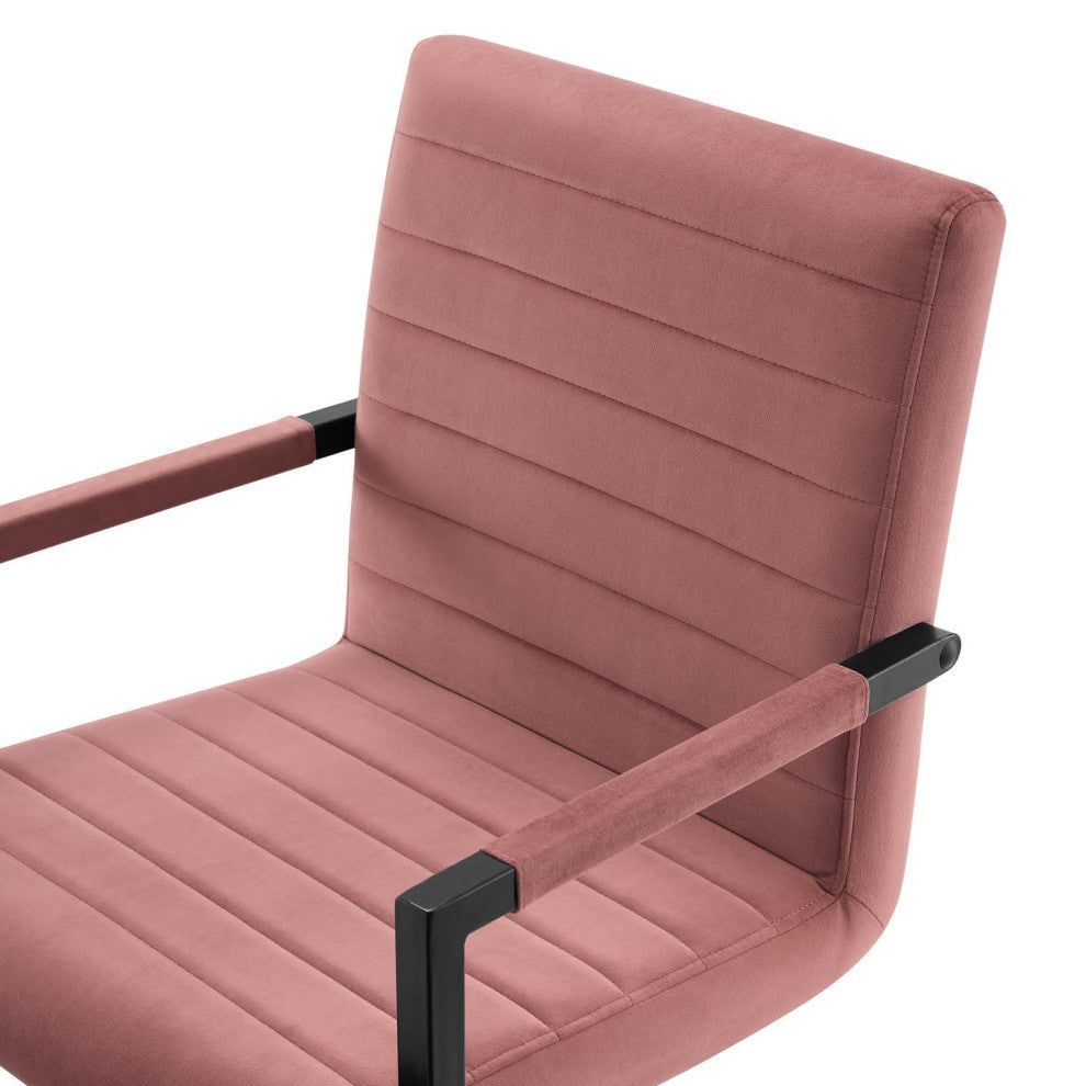 Side Dining Chair, Set of 2, Velvet, Pink, Modern, Bistro Restaurant Hospitality