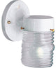 1-Light Wall Lantern Powder-Coated Finish With Clear Marine Glass, White