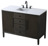 Home Living 48" Single Bathroom Vanity, Chocolate Oak