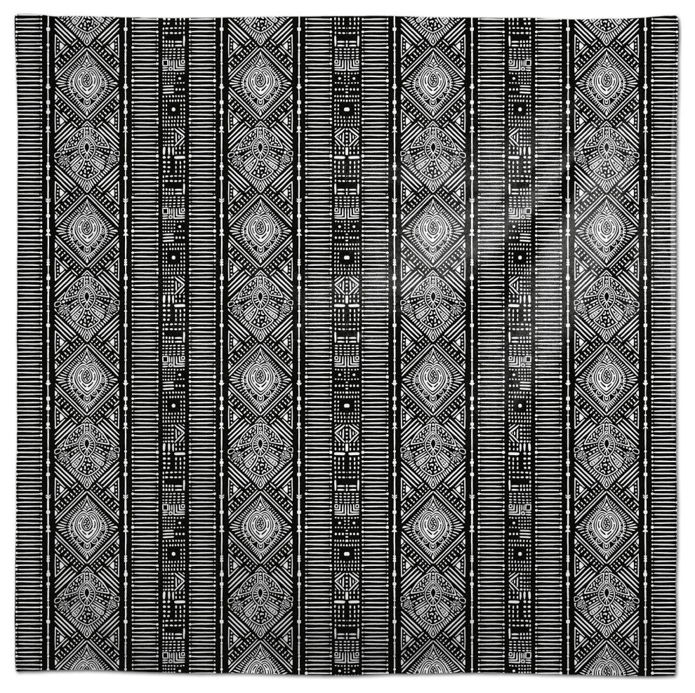 Dotted Boho Pattern Black 58x58 Tablecloth