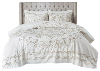 Madison Park Violette 3 Piece Tufted Cotton Chenille Coverlet Set