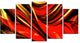 "Red Lava Ribbons" Canvas Painting