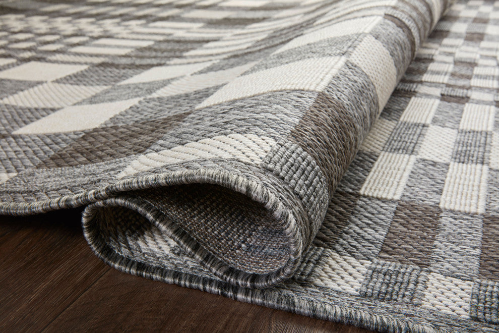 Loloi II In/Out Rainier Area Rug, Ivory / Pebble, 7'-10" X 10'-10"