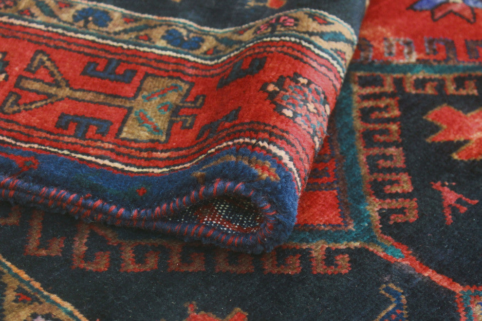 Fine Vintage Distressed Heathcot Rust/Charcoal Rug, 4'10x9'5