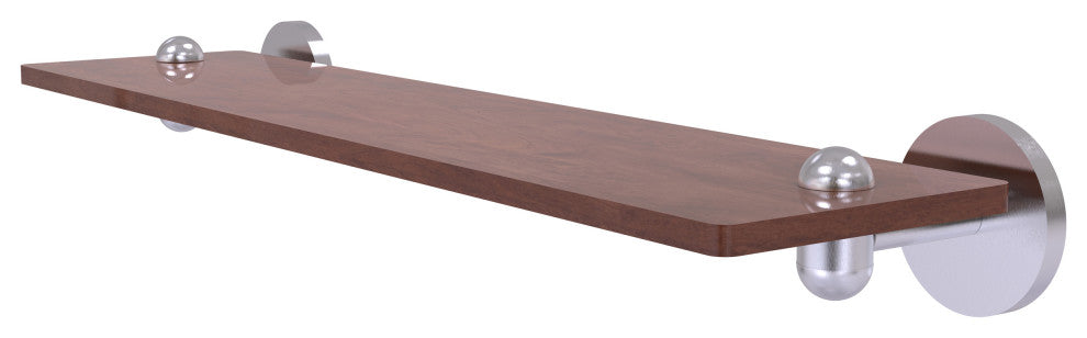 Tango 22" Solid Wood Shelf, Satin Chrome