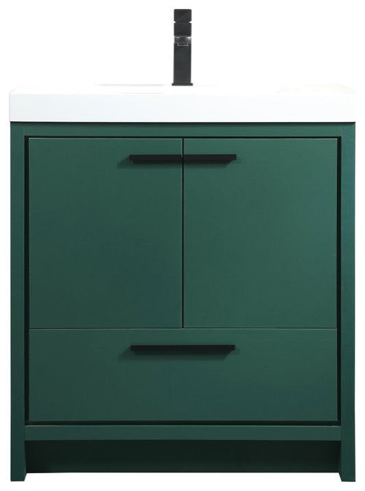 Walker 30" Single Bathroom Vanity, Green