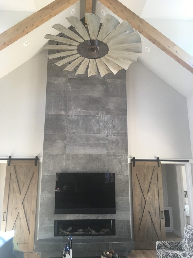 Windmill Ceiling Fan, 60", Weathered Rust