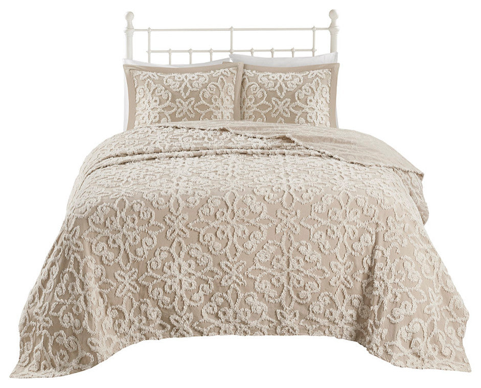 Madison Park Sabrina 3 piece Tufted Cotton bedspread set