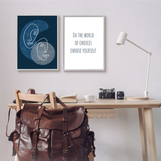 In The World Choose Yourself Two Faces,16 x 20