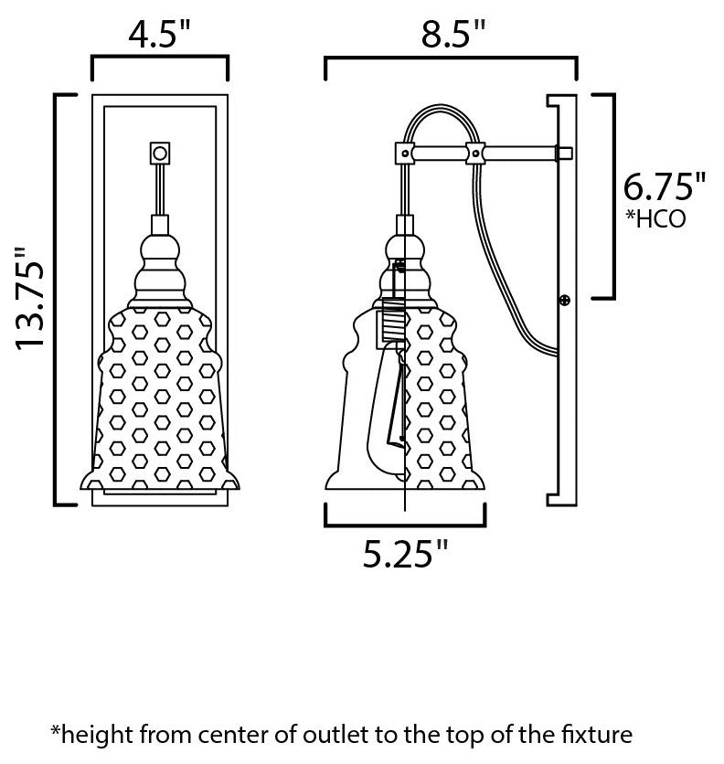 Maxim Revival 1-Light Wall Sconce 21572HMOI, Oil Rubbed Bronze
