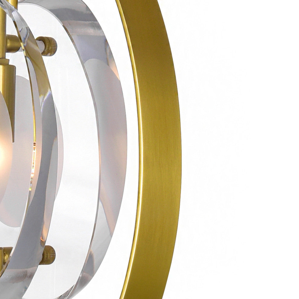 Iris 9 Light Pendant With Sun Gold Finish