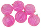 Transparent Rhombus Cut Shatterproof Ball Ornaments, Set of 6, Bubblegum Pink