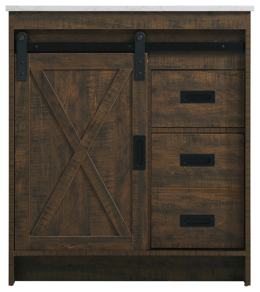 Home Living 30" Single Bathroom Vanity, Expresso