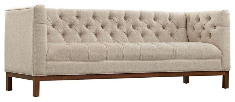 Modway Panache Upholstered Fabric Sofa, Beige