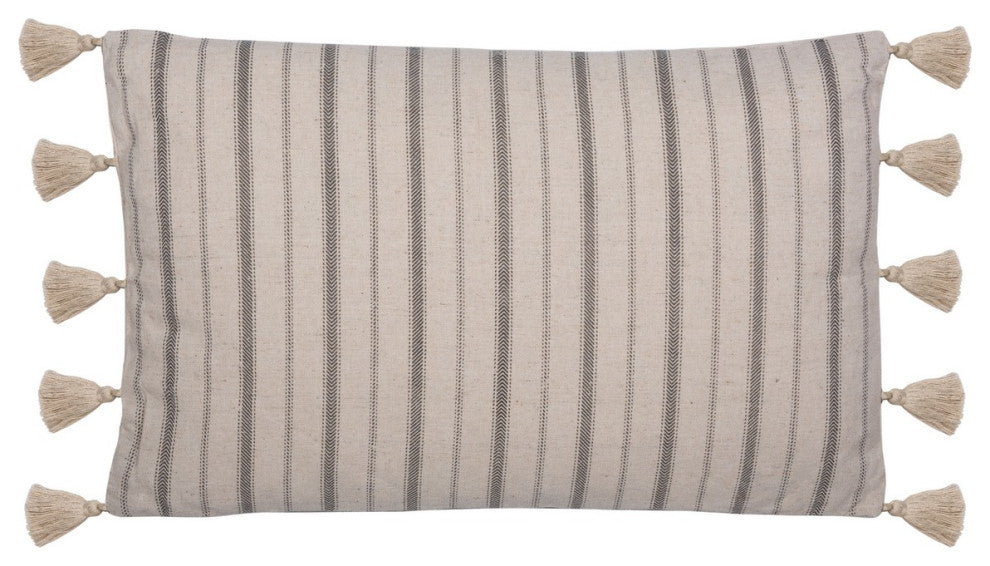 Safavieh Marcen Pillow Grey/White 20" X 12"